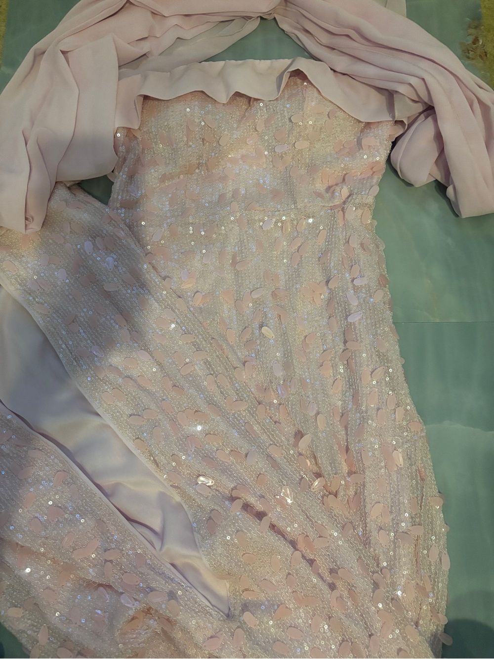 Women’s Pale Pink Sequin Party Dress
